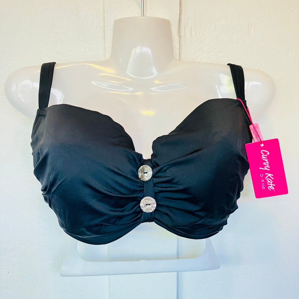 NWT Curvy Kate Luau Love underwire bikini top - Black - 30HH UK / 30L US